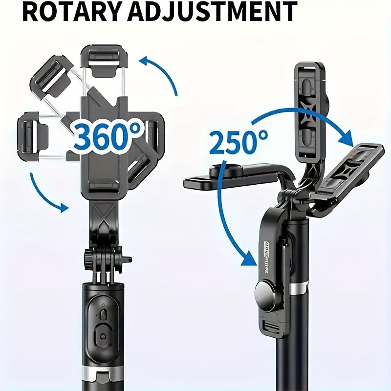 40-inch Extendable Phone Selfie Stick, Professional Floor Stand Designed for Live Streaming with Wireless Remote Control Smartphone Tripod, 360° Rotatable, Stable Anti-Shake Handheld Monopod Perfect for Travel and Outdoor Vl